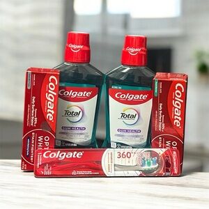 Colgate Oral Care Set - Red and White